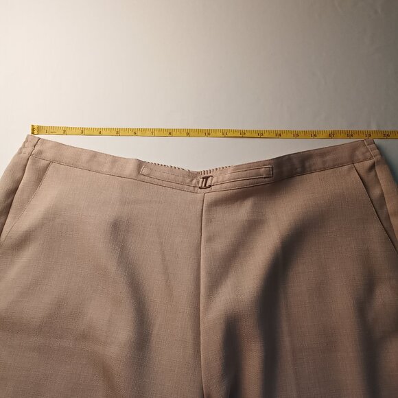 NWT Alfred Dunner Pants Size 18 Short Viennese Waltz Wide Leg High Rise Beige - Picture 7 of 10